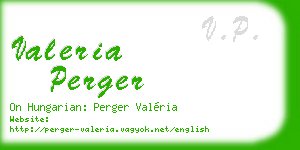 valeria perger business card